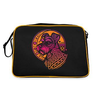 Schnauzer Tribe Moon Phases - Retro Bag - black/gold - Back