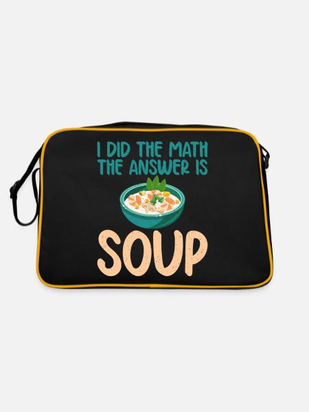 Soup Lovers Gifts - Retro Bag - black/gold - Back