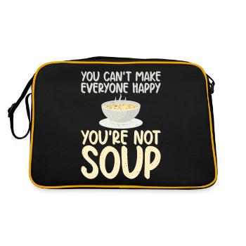 Soup Lovers Gifts - Retro Bag - black/gold - Back