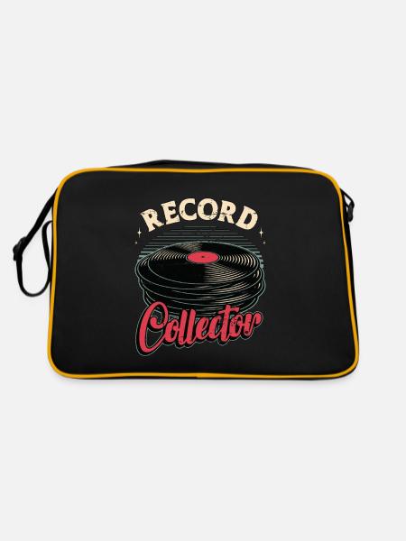 Disques vinyles collector disc jockey musique rétro - Sac Retro - noir/or - Dos