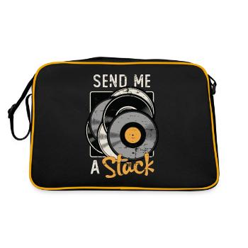 Disques vinyles envoyez-moi un amateur de lecteur de vinyle stack - Sac Retro - noir/or - Dos