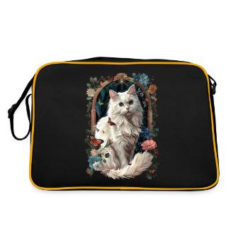 Chat angora turc - Sac Retro - noir/or - Dos