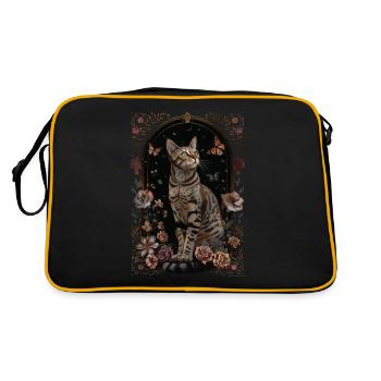 Chat Mau égyptien - Sac Retro - noir/or - Dos