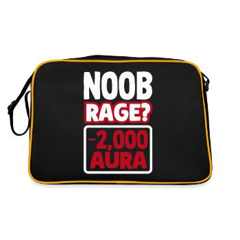 Noob Rage? -2000 Aura - Retro Bag - black/gold - Back
