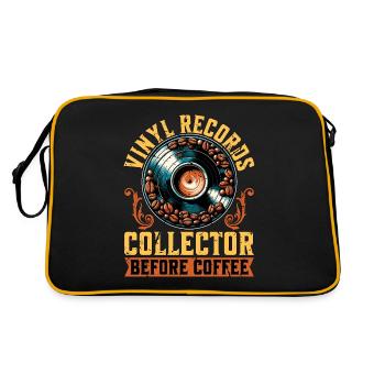Disques vinyles Musique rétro Amateur de café Collector - Sac Retro - noir/or - Dos