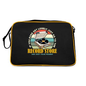 Disques vinyles si jamais vous obtenez un lecteur de vinyle solitaire - Sac Retro - noir/or - Dos