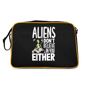 Drôle de cadeau extraterrestre extraterrestre - Sac Retro - noir/or - Dos