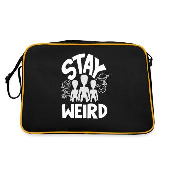 Drôle de cadeau extraterrestre extraterrestre - Sac Retro - noir/or - Dos