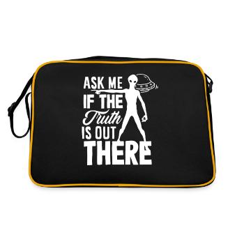 Drôle de cadeau extraterrestre extraterrestre - Sac Retro - noir/or - Dos