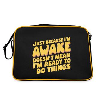 Ce n’est pas parce que je suis éveillé que je suis prêt 18 - Sac Retro - noir/or - Dos