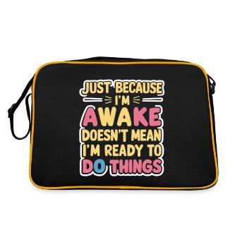 Ce n’est pas parce que je suis éveillé que je suis prêt 16 - Sac Retro - noir/or - Dos