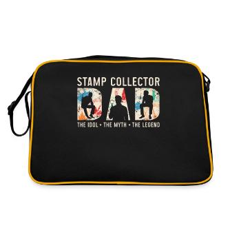 Stamp Collector Dad The Idol The Stamp Collection - Sac Retro - noir/or - Dos