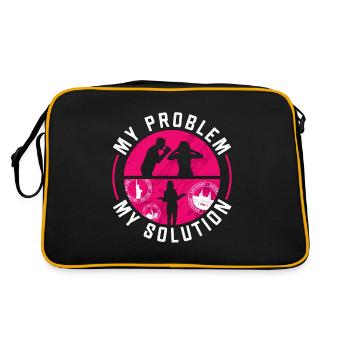 Stamp Collector My Problem My Pictogram Mom Dad - Retro Bag - black/gold - Back
