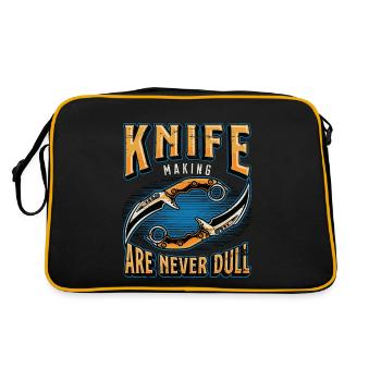 Blade Forging Knife Makers Are Never Dull Forging - Retro Bag - black/gold - Back