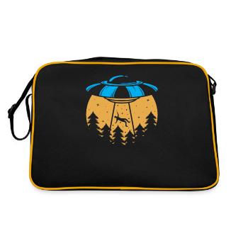Funny Alien Alien Gift - Retro Bag - black/gold - Back
