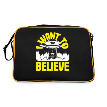 Drôle de cadeau extraterrestre extraterrestre - Sac Retro - noir/or - Dos