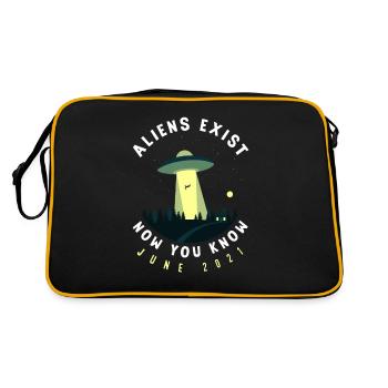 Drôle de cadeau extraterrestre extraterrestre - Sac Retro - noir/or - Dos