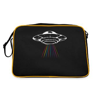 Funny Alien Alien Gift - Retro Bag - black/gold - Back