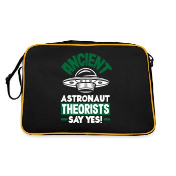 Funny Alien Alien Gift - Retro Bag - black/gold - Back