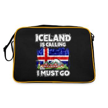 Islande - Sac Retro - noir/or - Dos