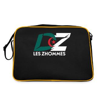 DZ Les Zhommes Algérie Supporter Algérien Djazair - Sac Retro - noir/or - Dos