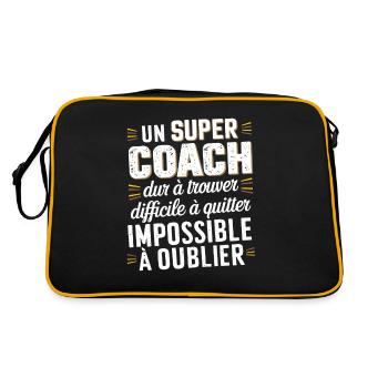 Un Super Coach Sportif Cadeau Drôle Entraîneur - Sac Retro - noir/or - Dos