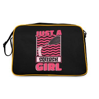 Squash Just A Squash Girl - Retro Tasche - Schwarz/Gold - Hinten