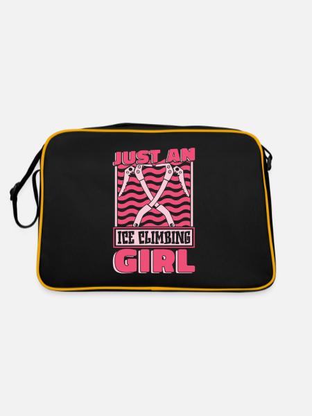 Eisklettern Just An Ice Climbing Girl - Retro Bag - black/gold - Back