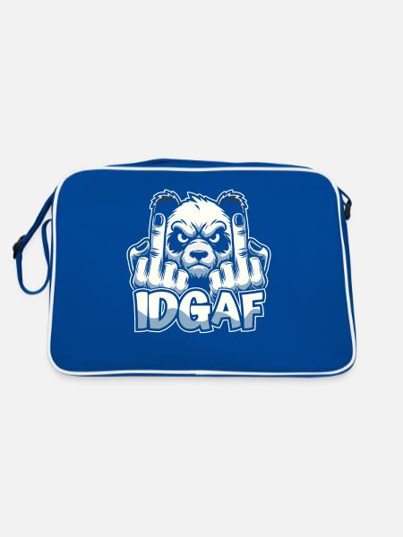 Panda géant Panda Ours Idgaf - Sac Retro - bleu/blanc - Dos