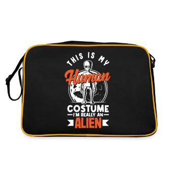 Drôle de cadeau extraterrestre extraterrestre - Sac Retro - noir/or - Dos