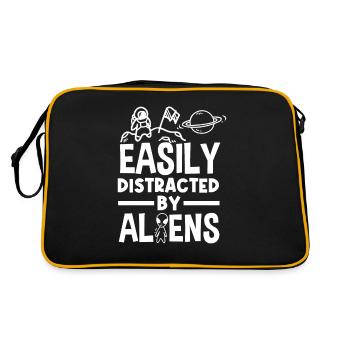 Drôle de cadeau extraterrestre extraterrestre - Sac Retro - noir/or - Dos