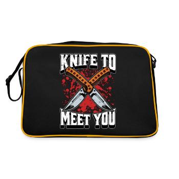 Blade Forging Knife To Meet You Blade Crafting - Retro Tasche - Schwarz/Gold - Hinten