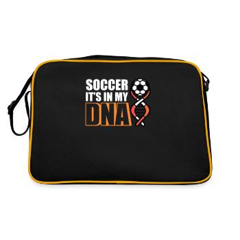Fußballtrainer Fußball: Es ist in meiner DNA - Retro Tasche - Schwarz/Gold - Hinten