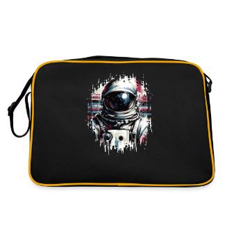 Greifen Sie Nach Den Sternen Mit Unserem - Retro Tasche - Schwarz/Gold - Hinten