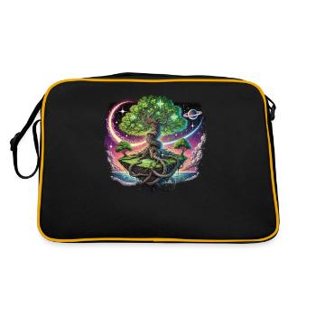 Le cosmos avec notre design « arbre de l’espace » - Sac Retro - noir/or - Dos