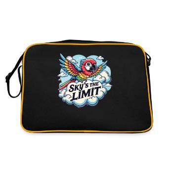 Grenzenlose Möglichkeiten Sky`s The Limit Bird - Retro Tasche - Schwarz/Gold - Hinten