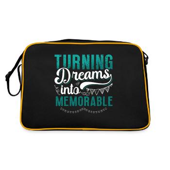 Coordonnatrice d’événements : les rêves en planification - Sac Retro - noir/or - Dos