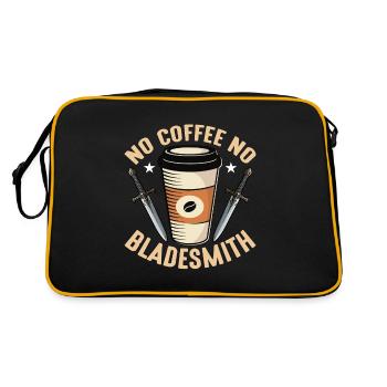 Bladesmith No Coffee No Blacksmithing Coffee Lover - Retro Bag - black/gold - Back