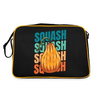 Squash - Retro Tasche - Schwarz/Gold - Hinten