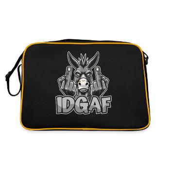 Muli Donkey Idgaf - Sac Retro - noir/or - Dos
