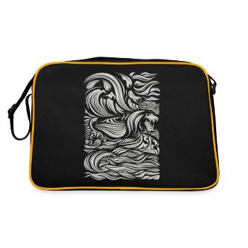Dieu aztèque mythologie aztèque Chalchiuhtotolin - Sac Retro - noir/or - Dos
