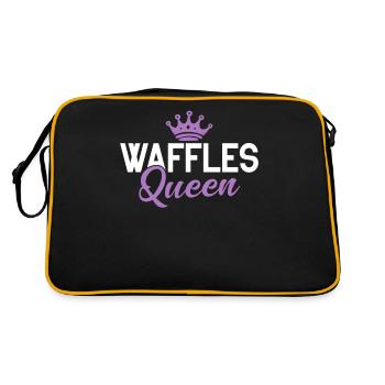 Waffle Lover Gifts - Retro Bag - black/gold - Back