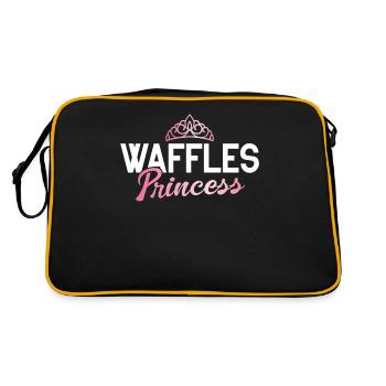Waffle Lover Gifts - Retro Bag - black/gold - Back