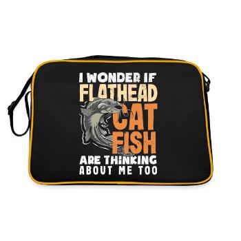Drôle d’amateur de poisson-chat poisson à tête plate - Sac Retro - noir/or - Dos