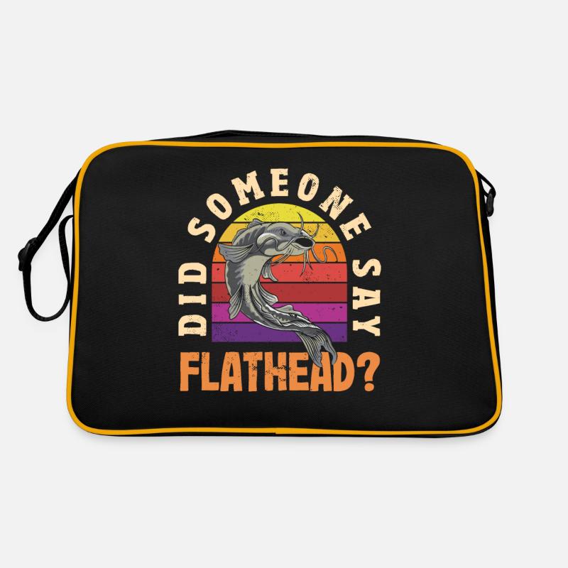 Funny catfish lover flathead fish Retro Bag