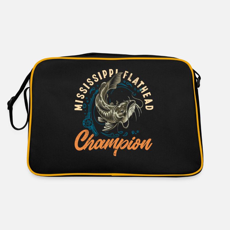 Funny catfish lover flathead fish Retro Bag