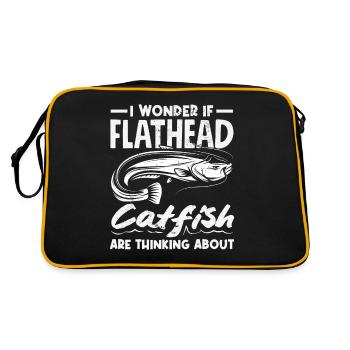Drôle d’amateur de poisson-chat poisson à tête plate - Sac Retro - noir/or - Dos