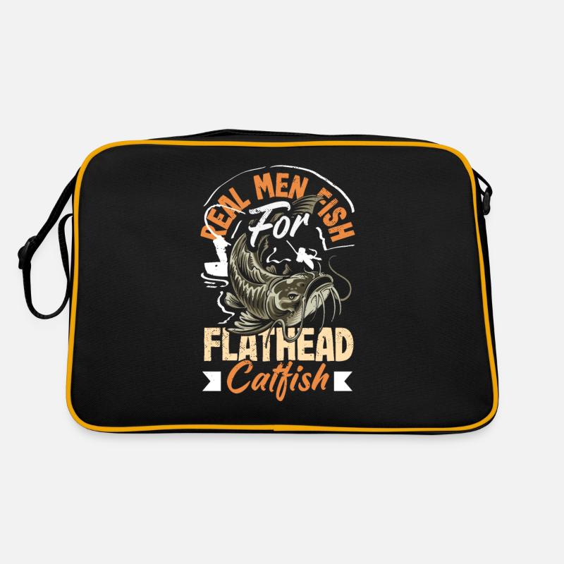 Funny catfish lover flathead fish Retro Bag