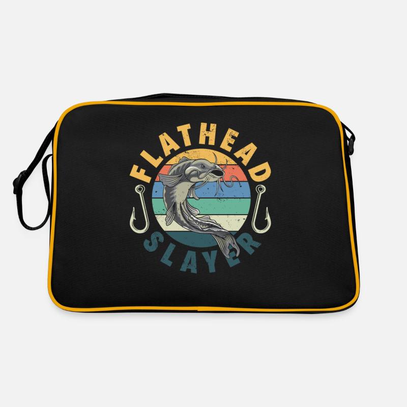 Funny catfish lover flathead fish Retro Bag