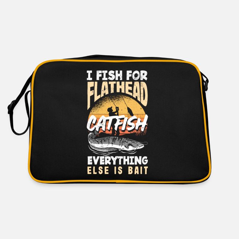Funny catfish lover flathead fish Retro Bag